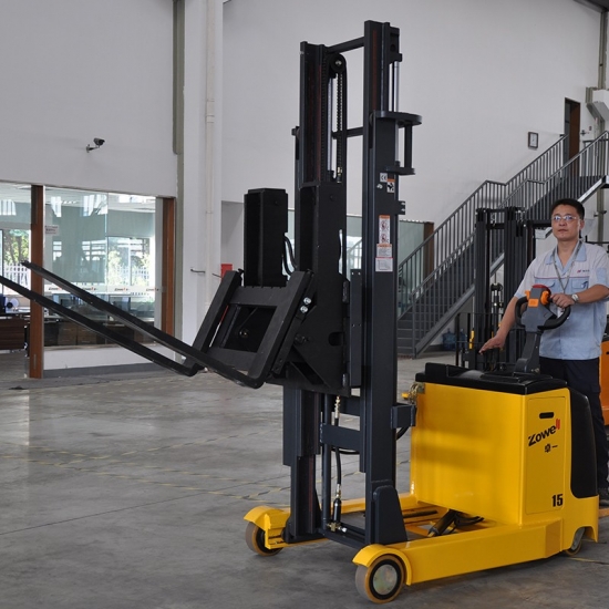 Electric reach stacker